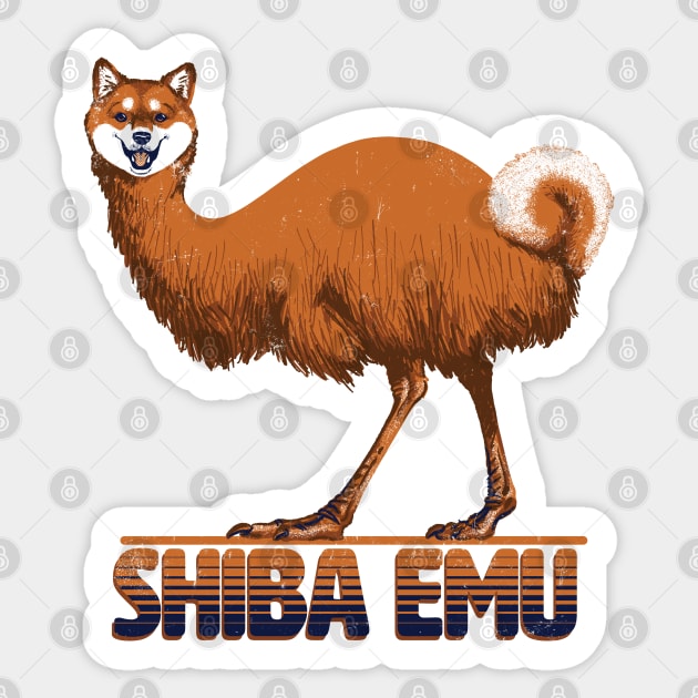 Shiba Emu Sticker by CTKR Studio